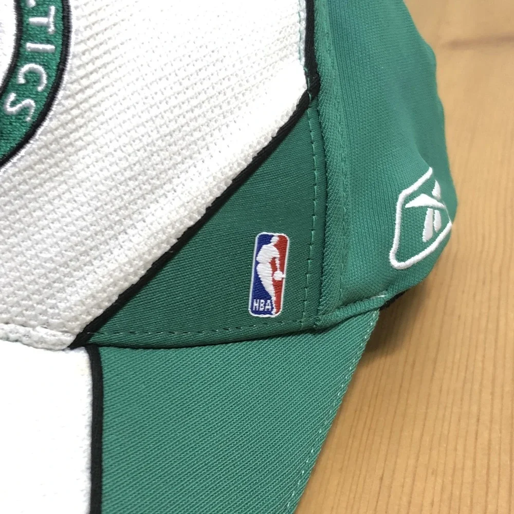 Boston Celtics Reebok Flexfit NBA Embroidered Cap Hat OSFA Green White